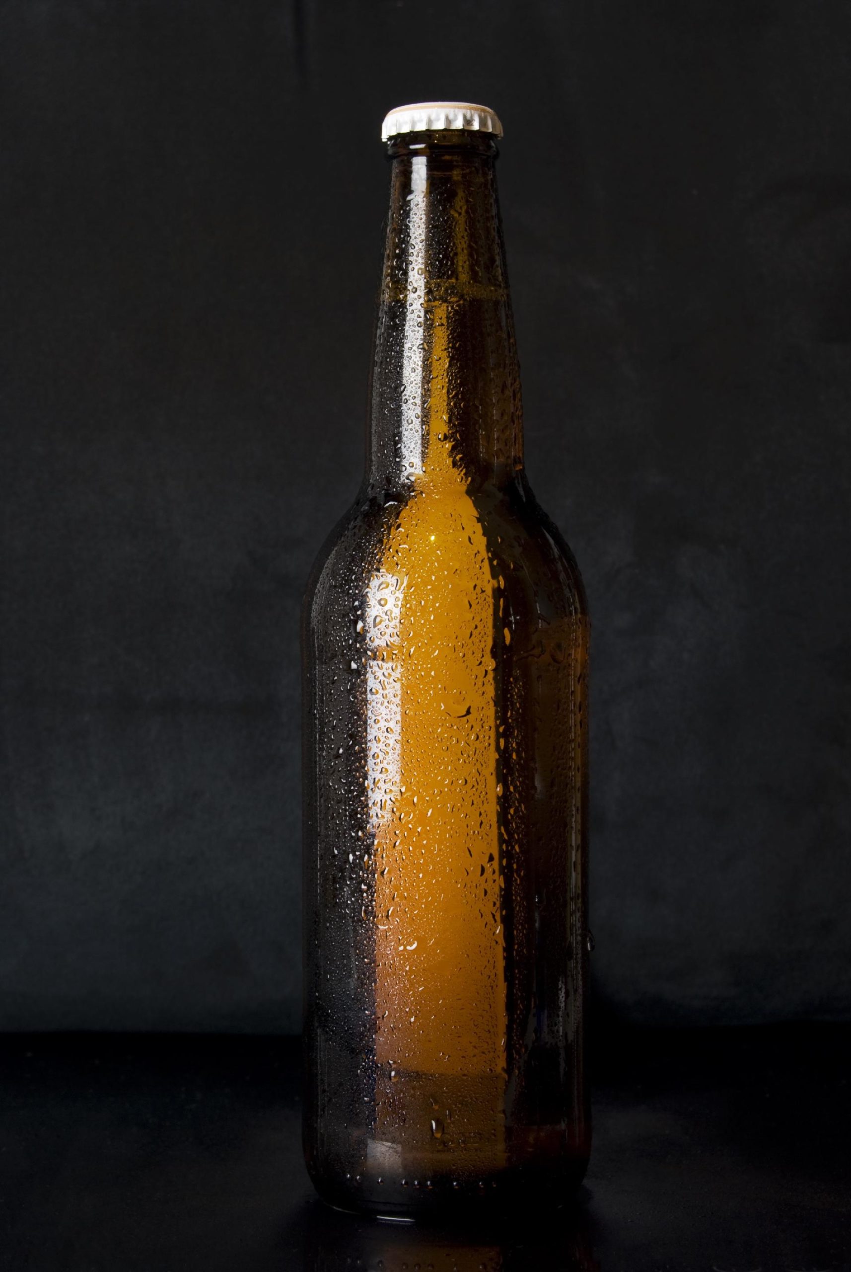 label removed from beer bottle